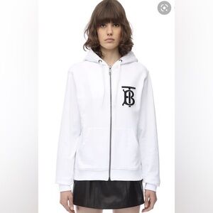 Burberry White The Brit Hoodie